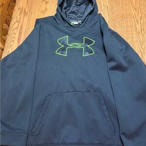 Under Armour Black Hoodie with Neon Green Logo